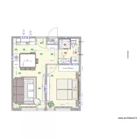 T2 3 ieme etage coin cuisine/Salon Version 5