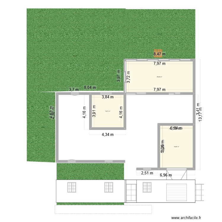 startinghouse. Plan de 3 pièces et 65 m2