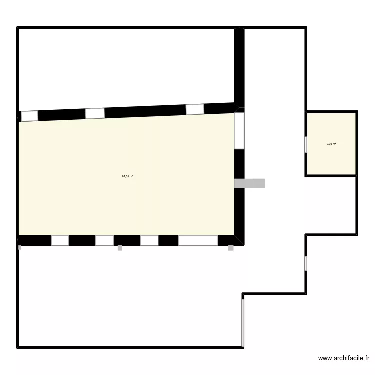 cars. Plan de 2  et 91 m²