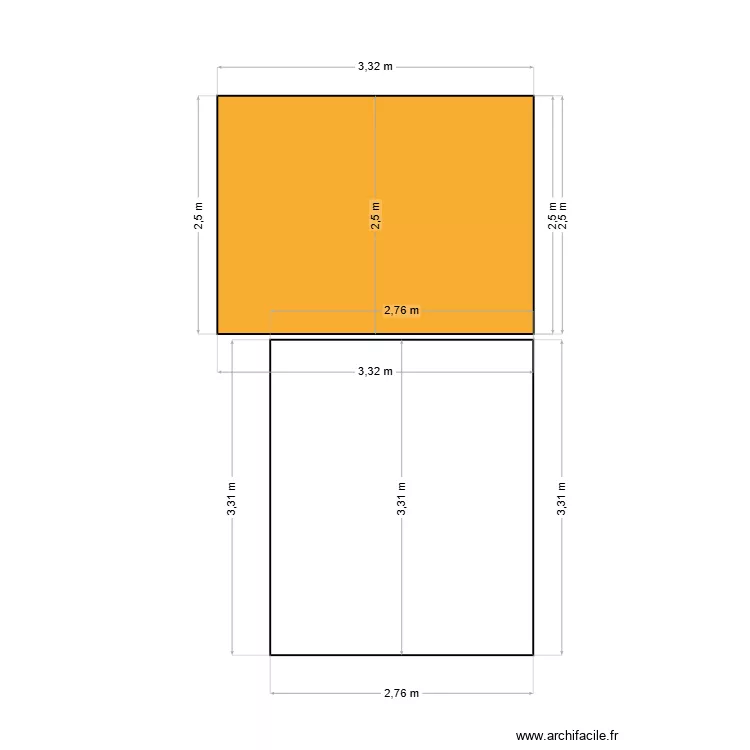 PROJET FACADE NORD OUEST. Plan de 