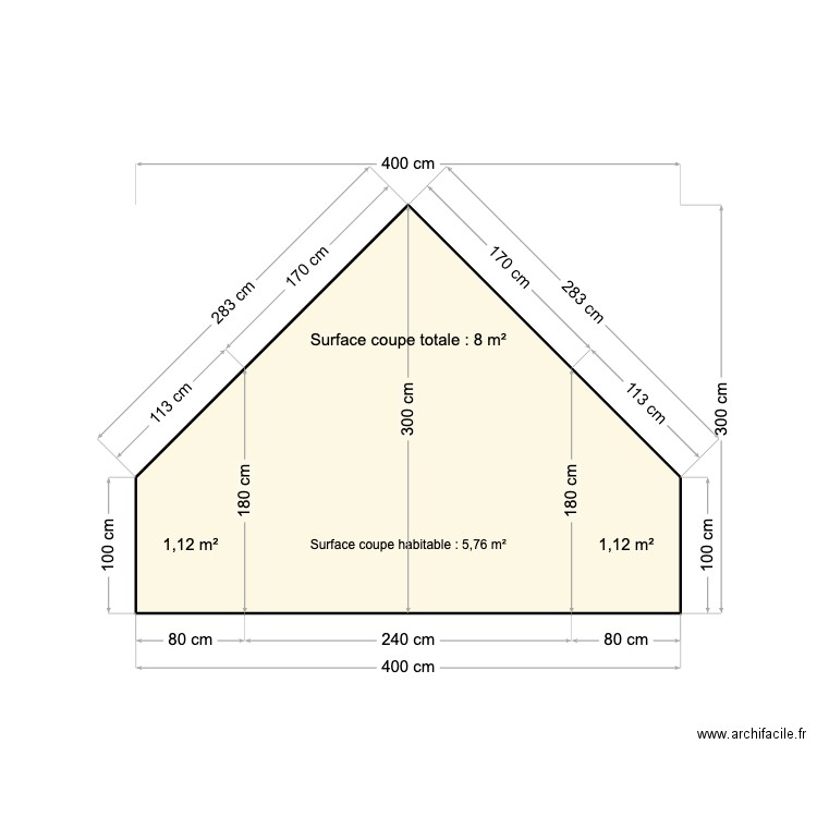coupe H base 1. Plan de 0 pièce et 0 m2