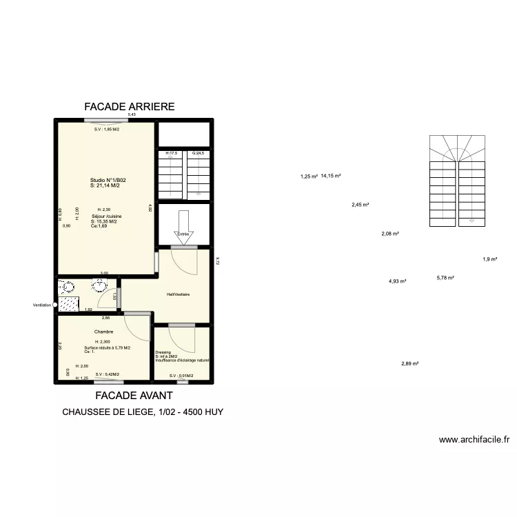 chauss&eacute;e de liege. Plan de 