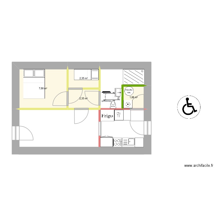 333. Plan de 4 pièces et 14 m2