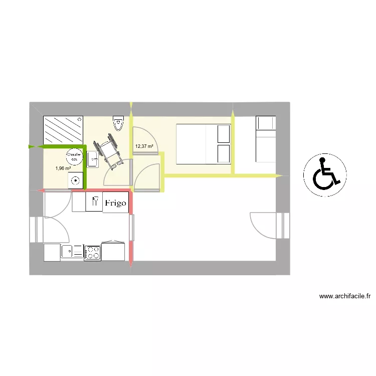 333. Plan de 2  et 14 m²