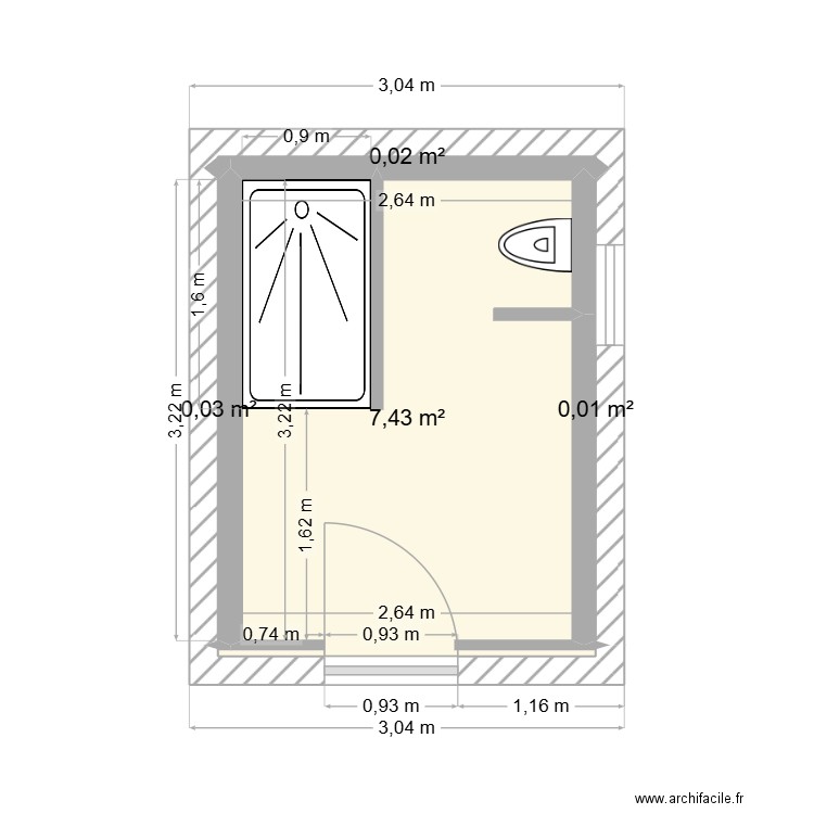 Extension 2025. Plan de 4 pièces et 7 m2