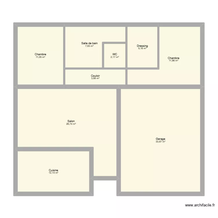 Maison V3. Plan de 9  et 115 m²