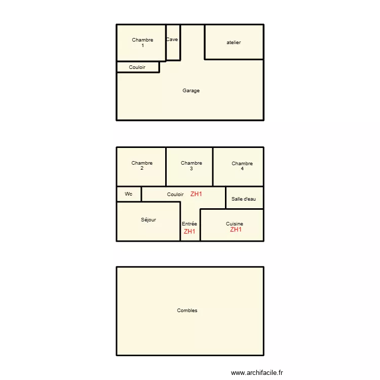 ERGUE GABERIC COLIN. Plan de 