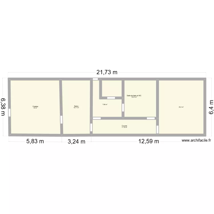 RDC1. Plan de 6 et 117 m² RDC1. Plan de 6 et 117 m²