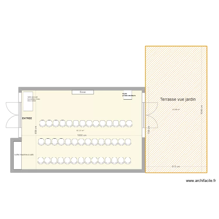 salle du chai. Plan de 