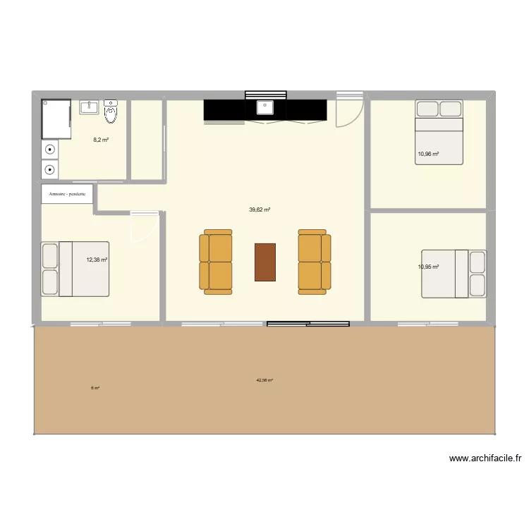 house 2. Plan de 5 et 82 m² house 2. Plan de 5 et 82 m²