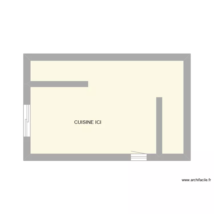 CUISINE EMILIE. Plan de 1  et 19 m²