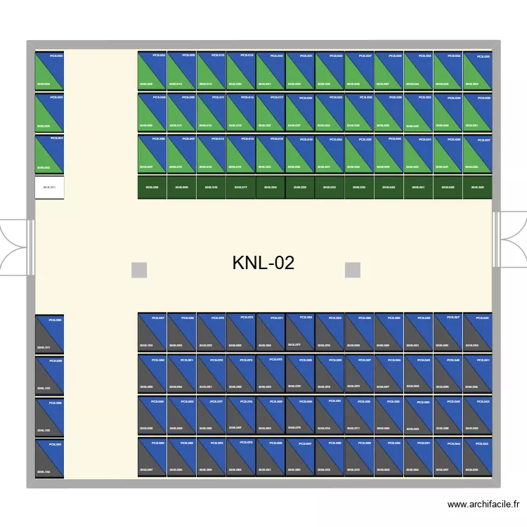 KNL-2. Plan de 1 pièce et 208 m²