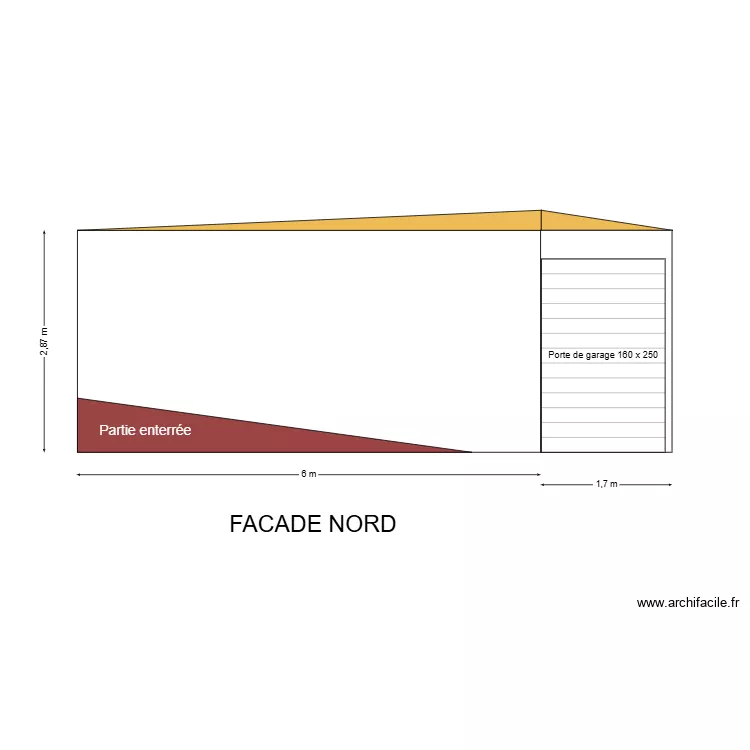 FACADE NORD - APRES TRAVAUX. Plan de FACADE NORD - APRES TRAVAUX. Plan de