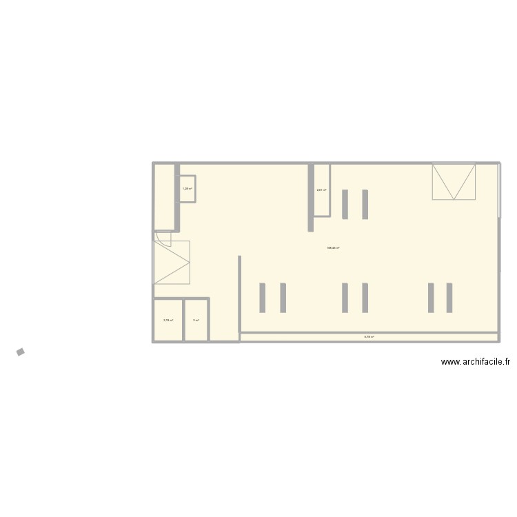 honda. Plan de 6 pièces et 186 m2