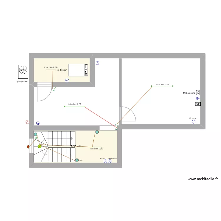 Huez CAVE. Plan de 2 et 12 m² Huez CAVE. Plan de 2 et 12 m²