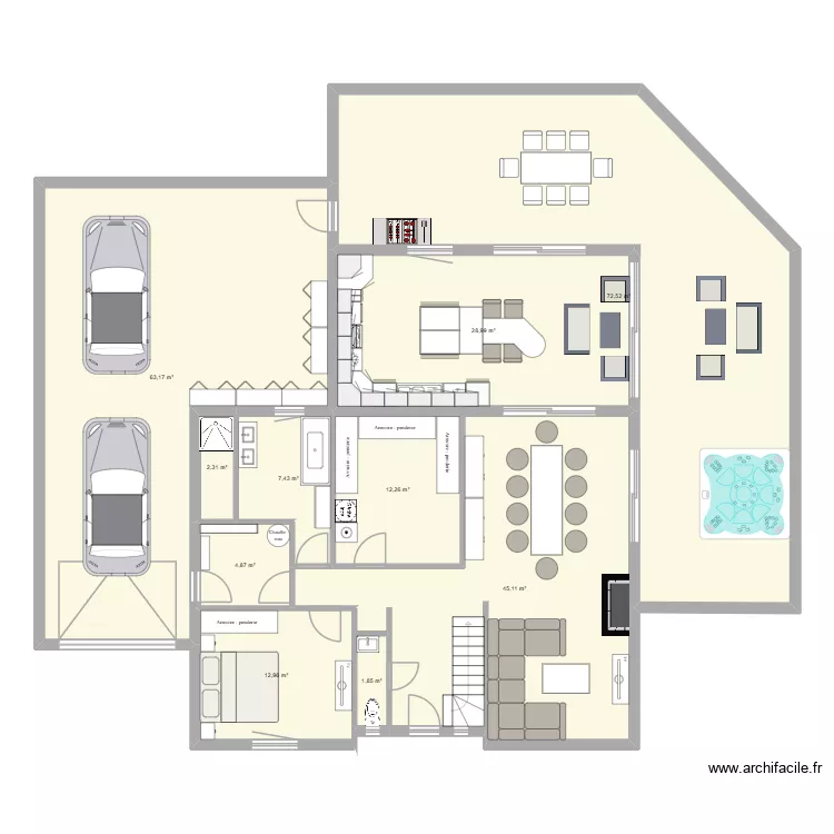 maison extension. Plan de 10 Pièces et 251 m² maison extension. Plan de 10 Pièces et 251 m²