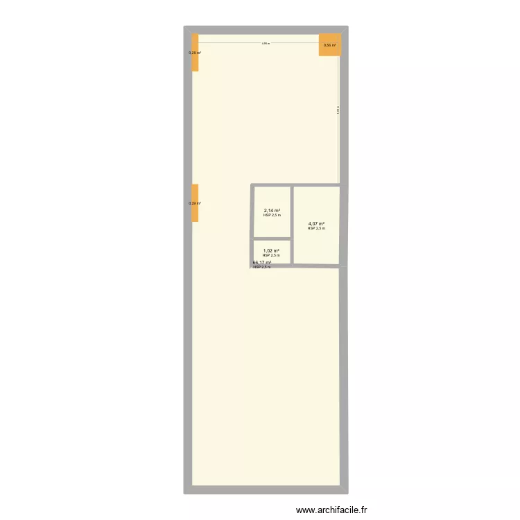 Esthetique. Plan de 4  et 73 m²