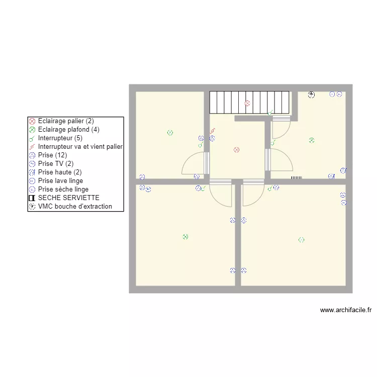 AVESNES LES AUBERT R+1. Plan de 