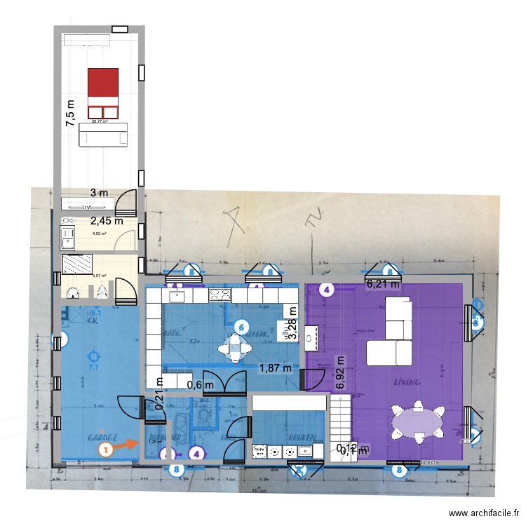 De panne Maison a finaliser version finale. Plan de 10 pièces et 34 m2