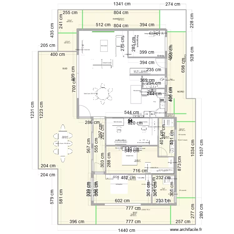 Plan L 135 m2 TURQUEL V2. Plan de 