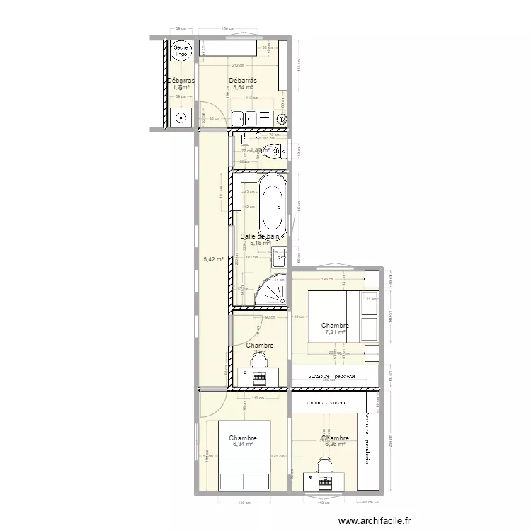 MAISON PARTIE 2 AMI. Plan de 