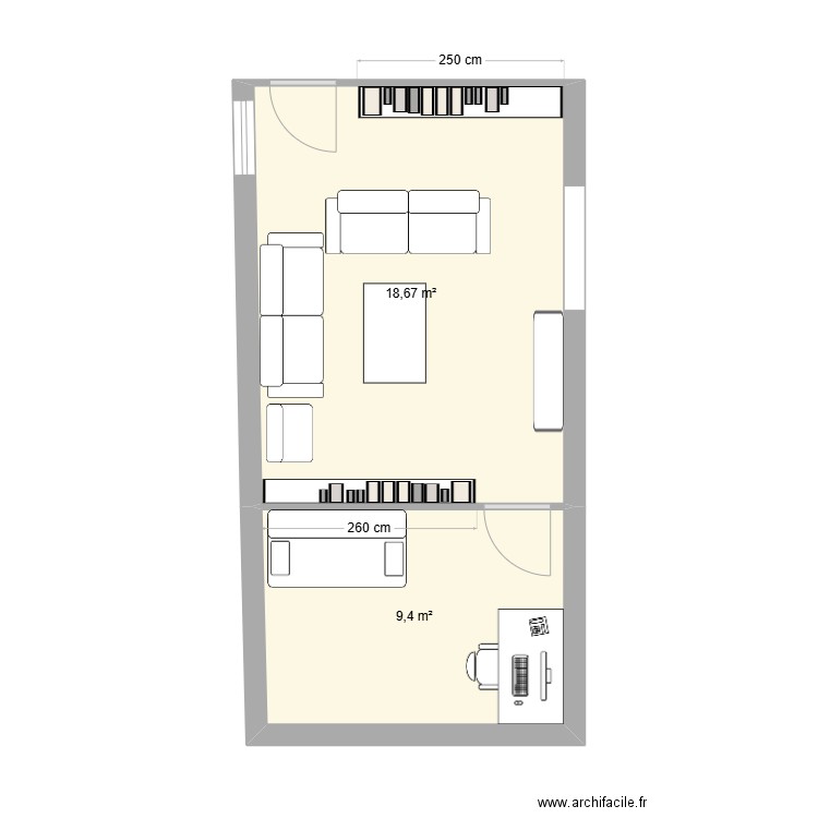 salon bureau. Plan de 0 pièce et 0 m2