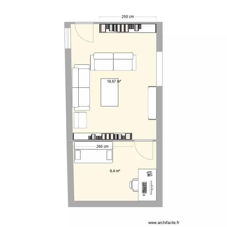 salon bureau. Plan de salon bureau. Plan de