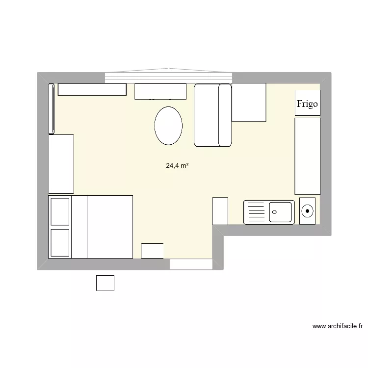 Appart &icirc;le Nantes. Plan de 