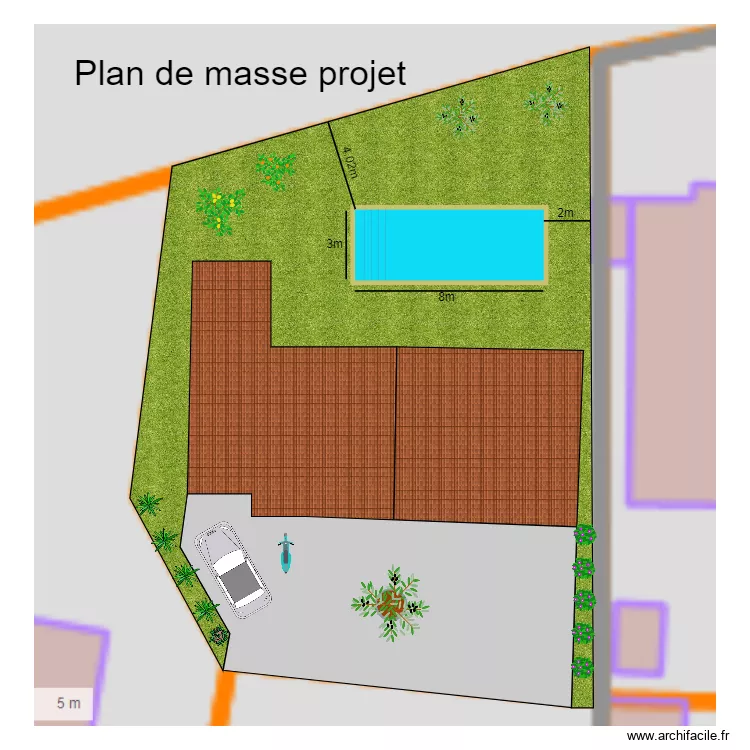 Plan masse projet BH 79. Plan de Plan masse projet BH 79. Plan de