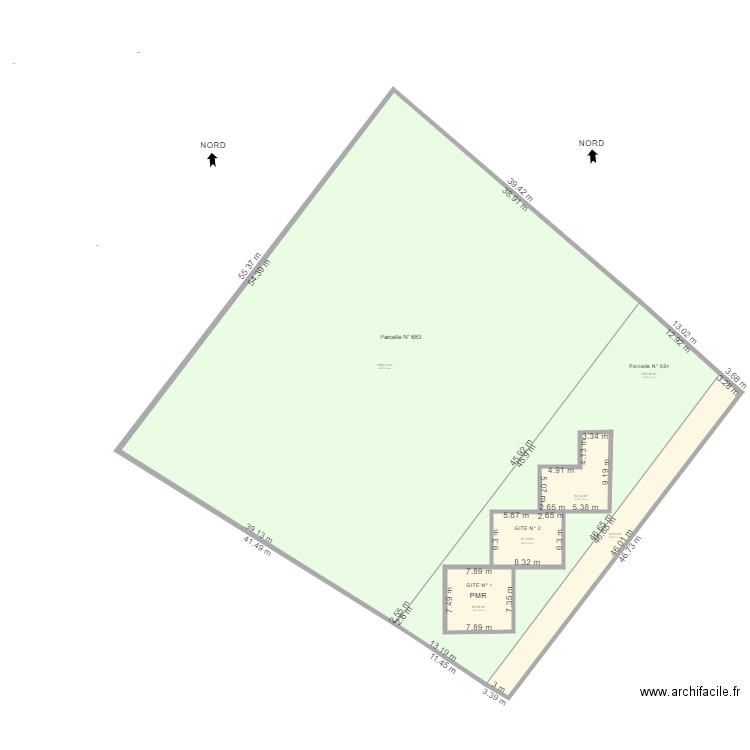 Pierres Blanches. Plan de 6 pièces et 2930 m2