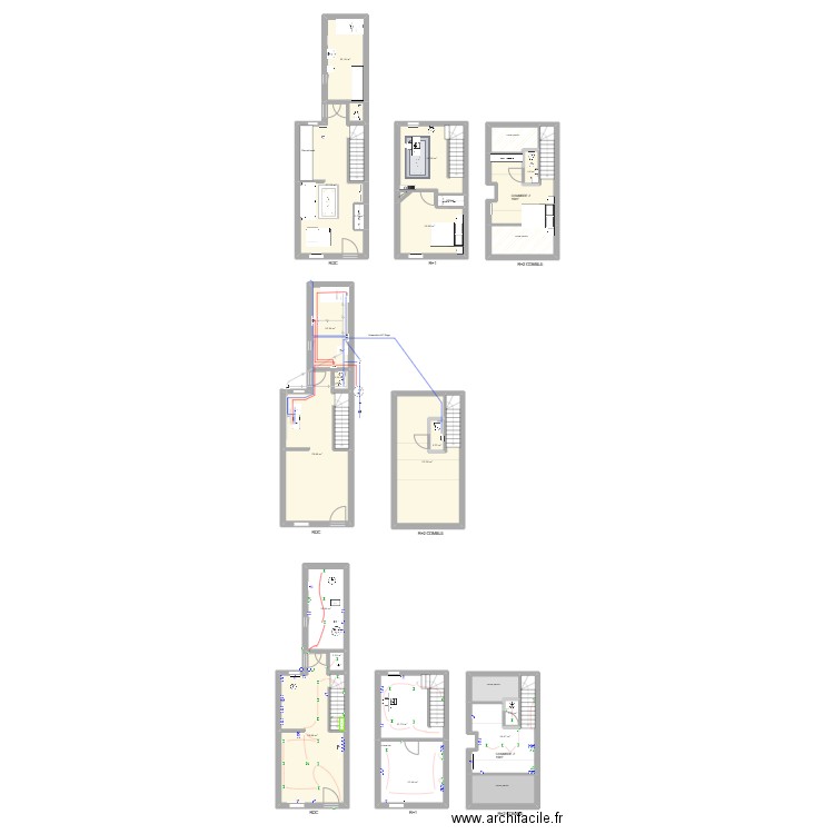 VENETTE. Plan de 26 pièces et 253 m2