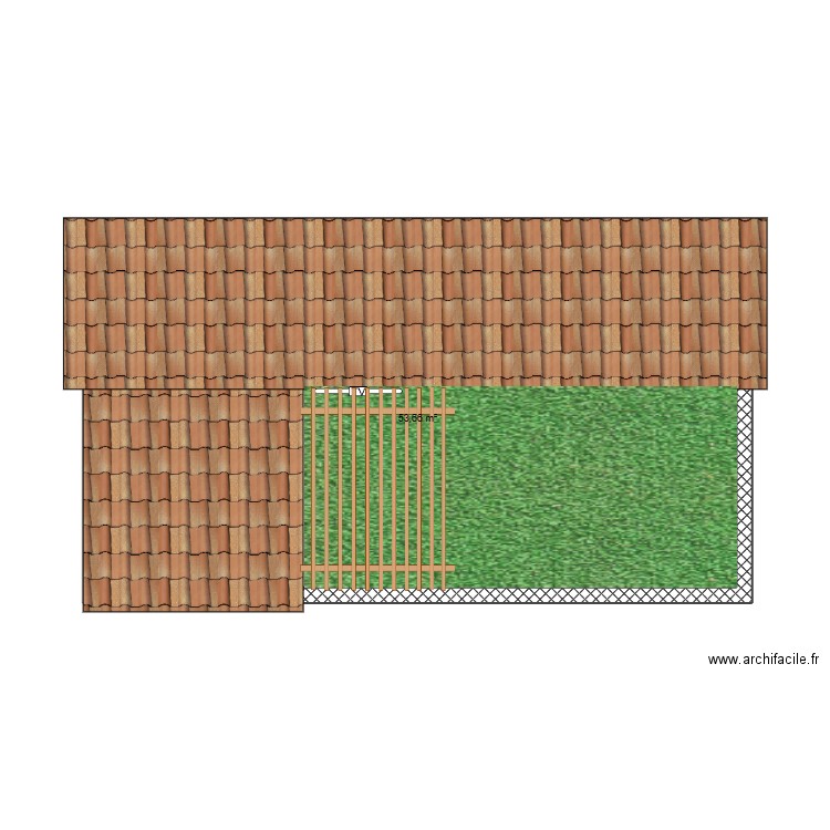 plan b. Plan de 1 pièce et 54 m2