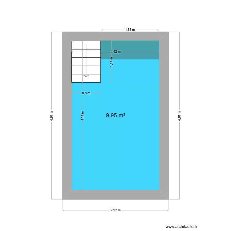 Piscine Michelle. Plan de 1  et 10 m²