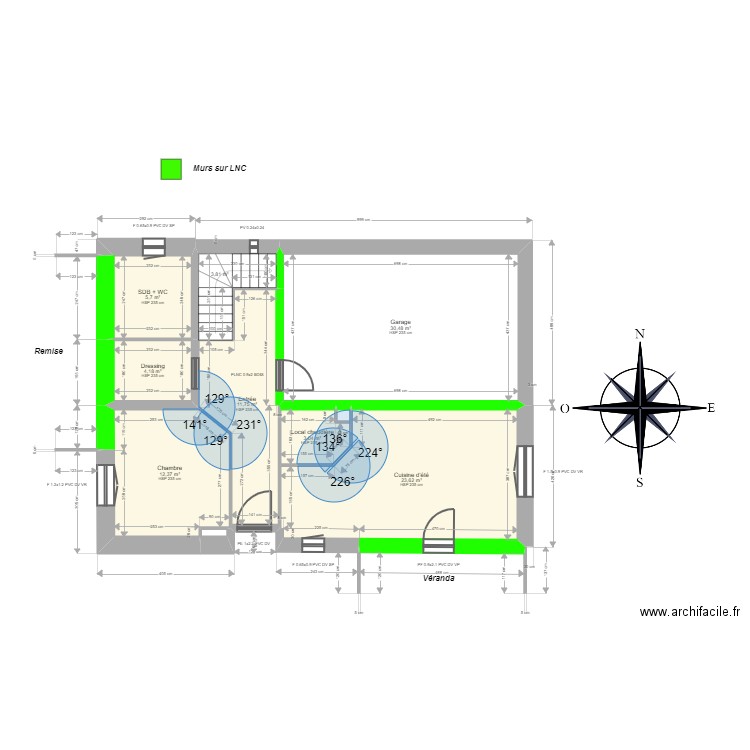 ML24006704 . Plan de 10 pièces et 95 m2