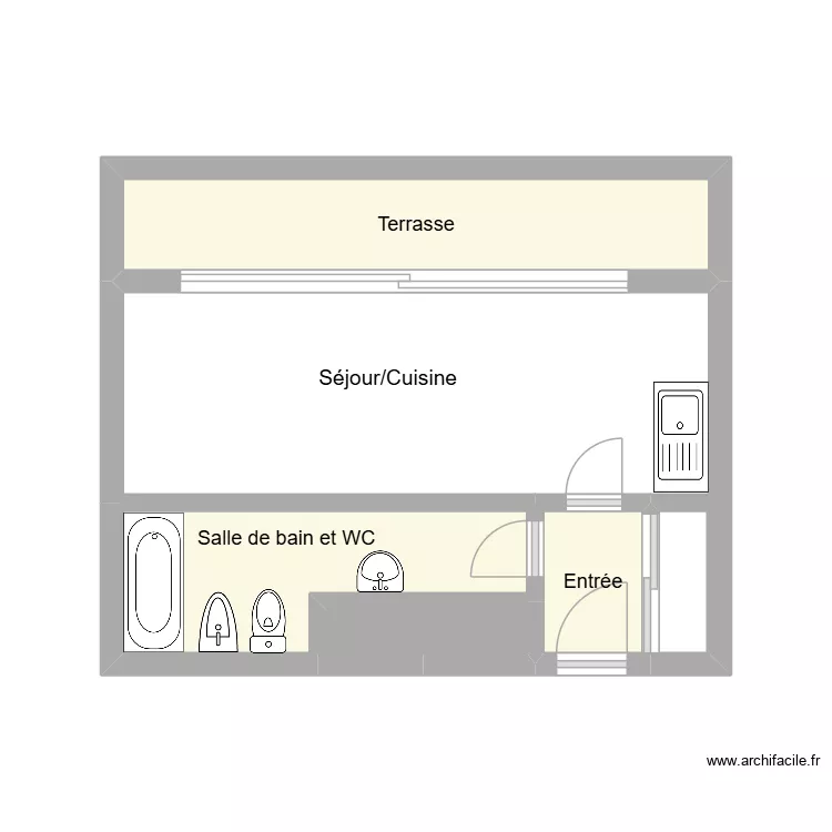 52092. Plan de 4  et 10 m²