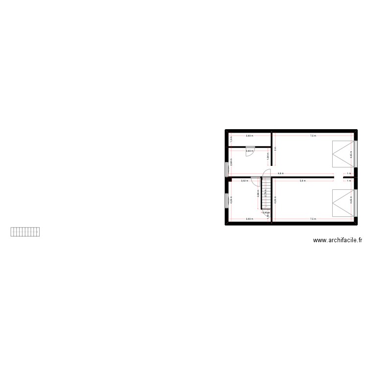 SOUS SOL VILLIERS LE MAHIEU. Plan de 4 pièces et 92 m2