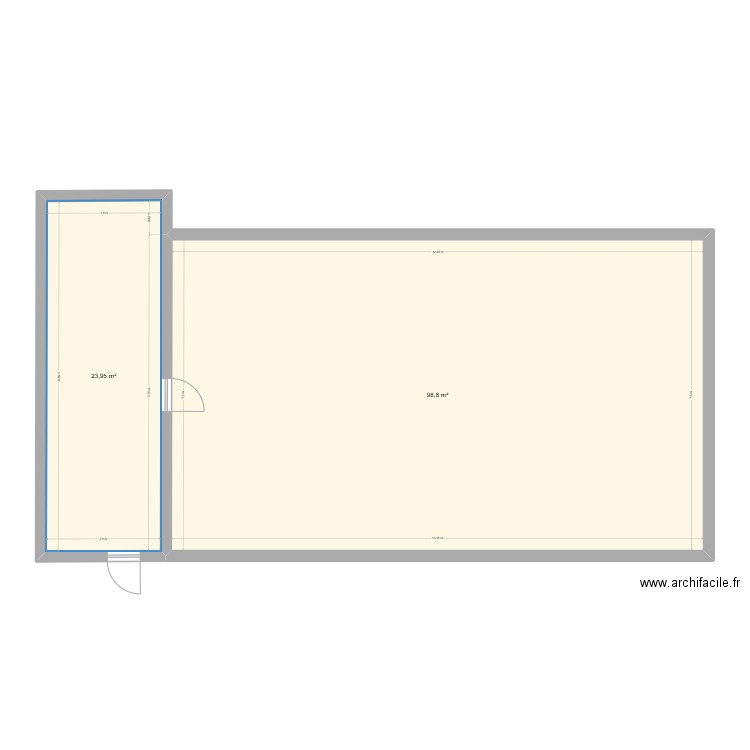 MAISON 290325 17H BRUTE MUR EXT. Plan de 2 pièces et 123 m2