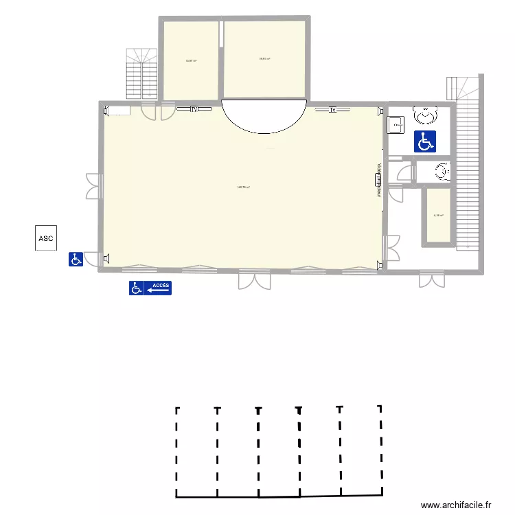 Proudhon orgue en ville. Plan de 4  et 181 m²