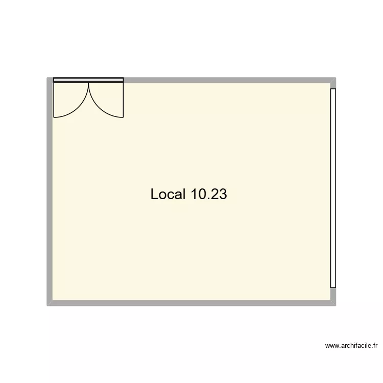 Local 10.23 SMB. Plan de 1 pièce et 25 m²