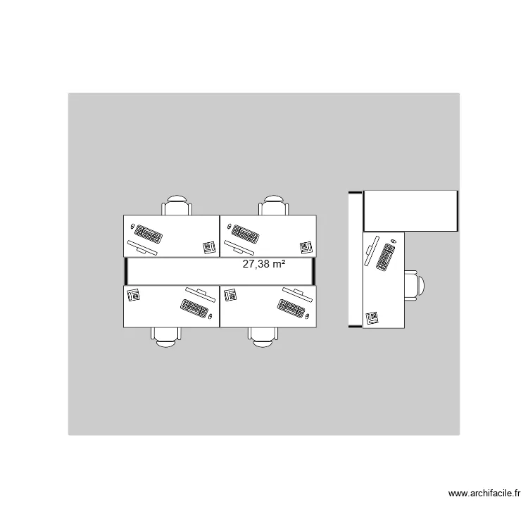 Stephanie. Plan de 1  et 27 m²