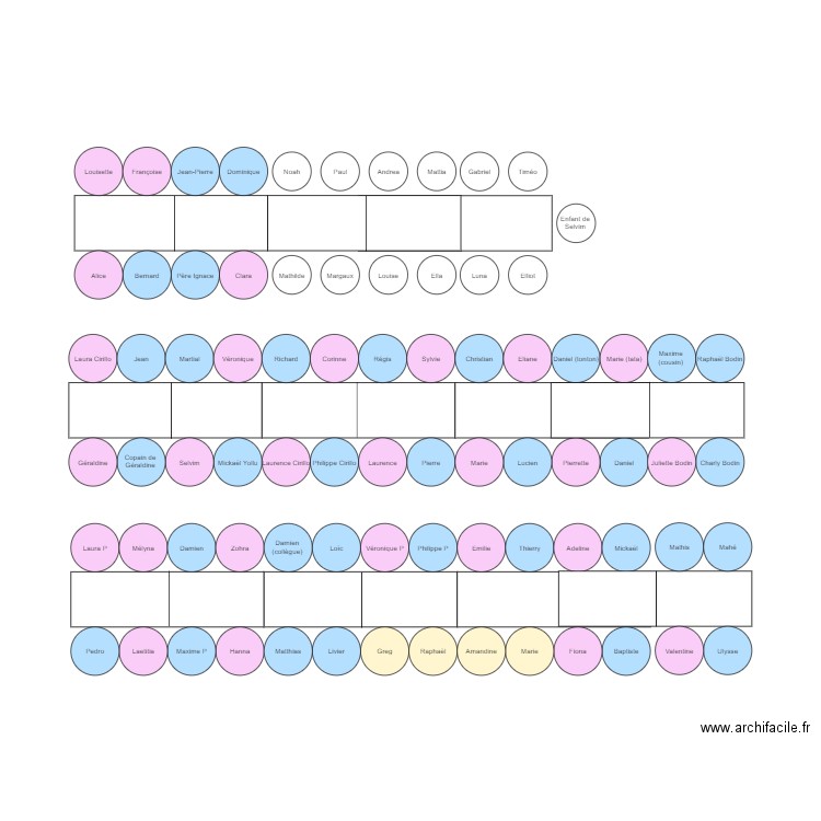 plan de table. Plan de 0 pièce et 0 m2