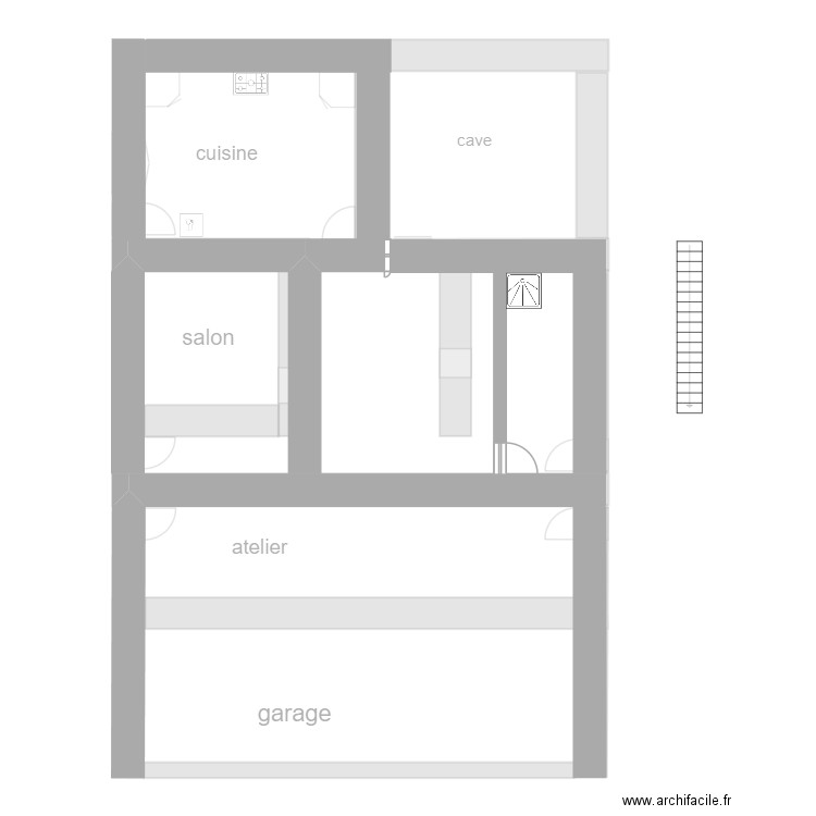 rdc 1. Plan de 0 pièce et 0 m2