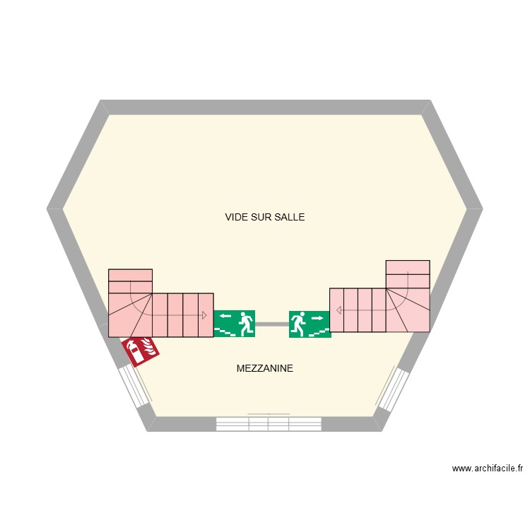 BBR Mezzanine. Plan de 2 pièces et 33 m2
