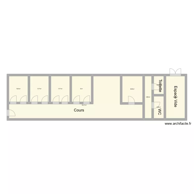 Vue en plan CS Zoume 1. Plan de 