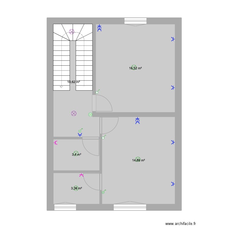 CSE 1ER - PLAN ELEC. Plan de 5 pièces et 49 m2