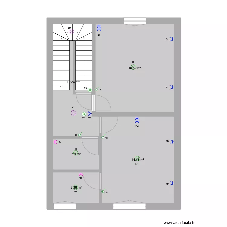 CSE 1ER - PLAN ELEC. Plan de 5  et 48 m²