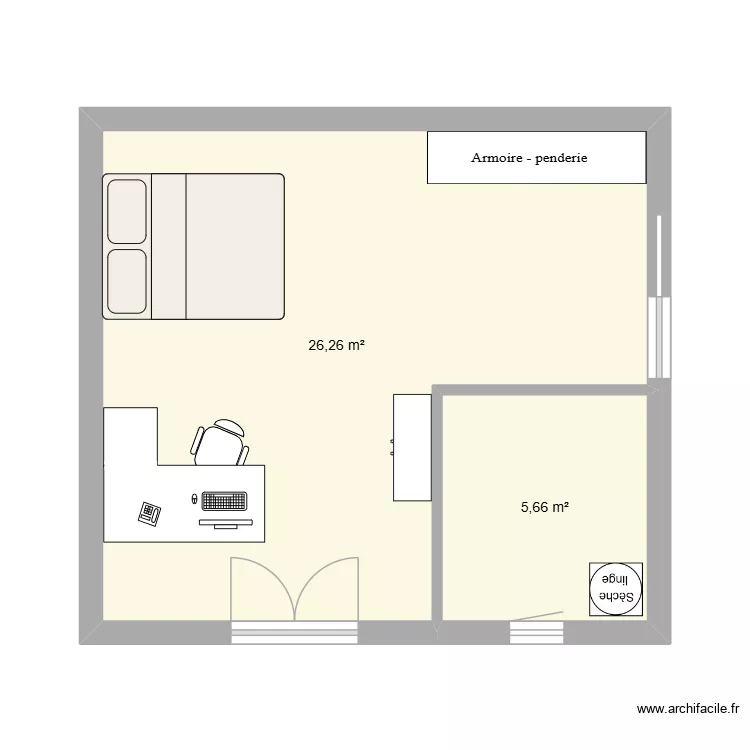 garage. Plan de 2 et 32 m² garage. Plan de 2 et 32 m²