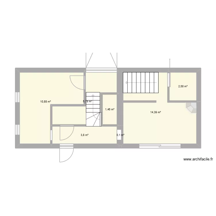 RezDeChaussez. Plan de 7 et 39 m² RezDeChaussez. Plan de 7 et 39 m²
