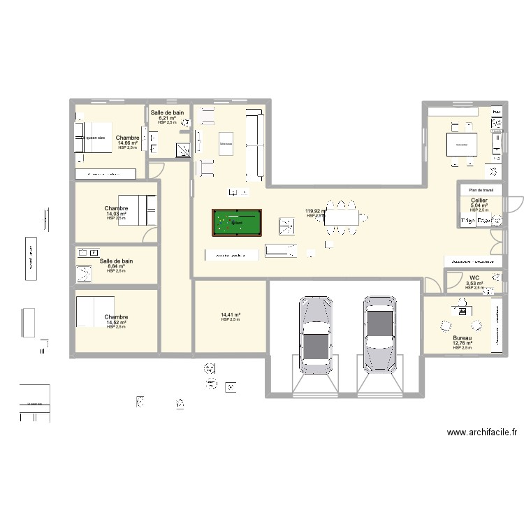 PLAN DEFINITIF 2. Plan de 10 pièces et 214 m2