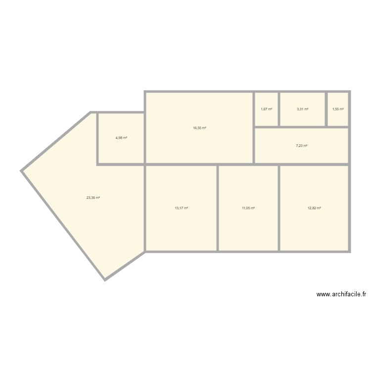 rocherereau v rdc. Plan de 10 pièces et 96 m2